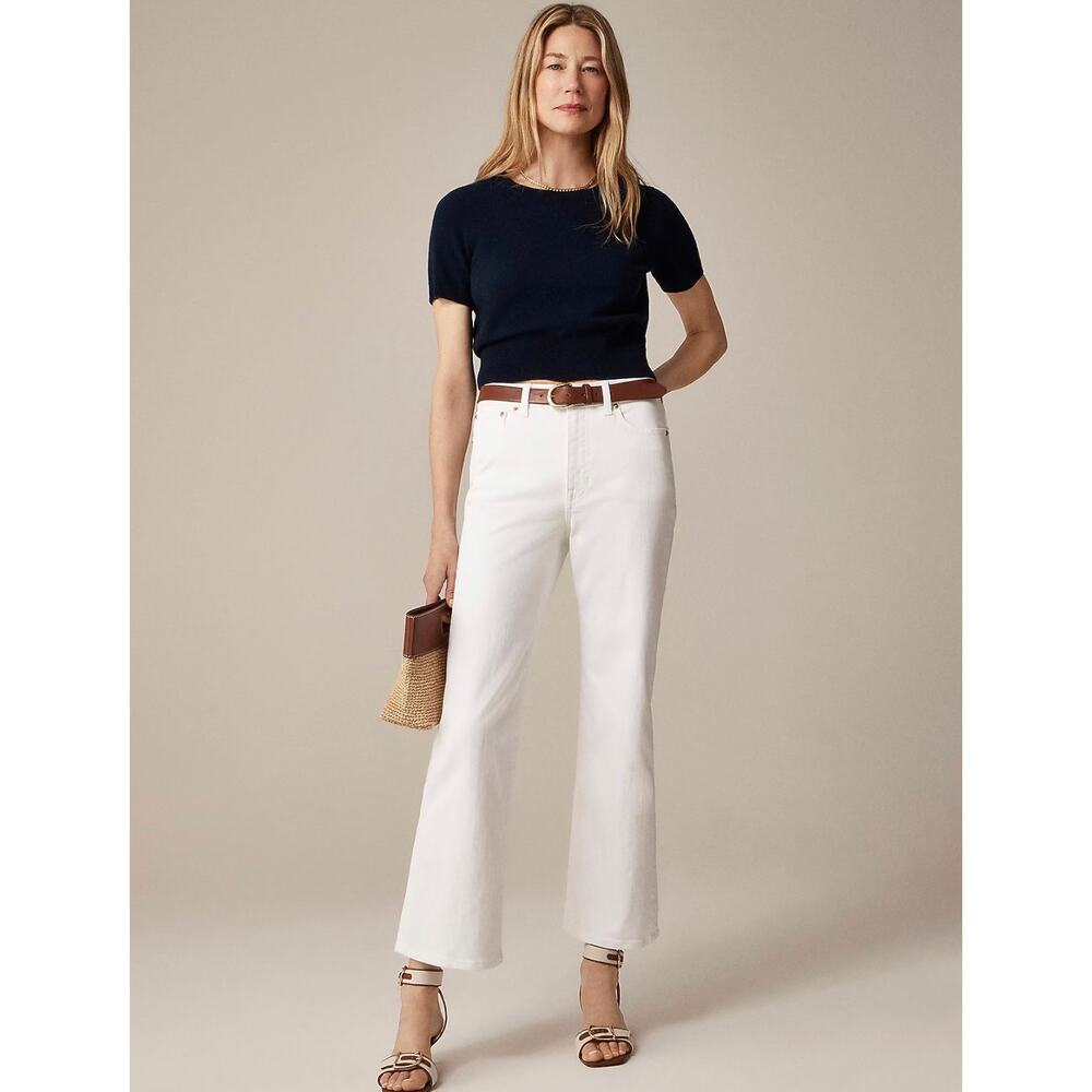 J. Crew High-rise kickout jean in White NWT size 29